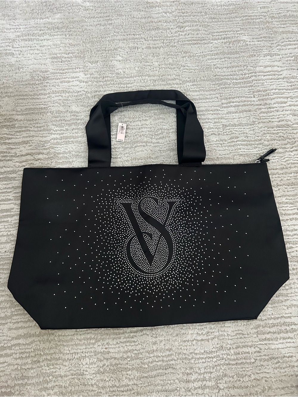 Victoria's Secret Black Tote with Crystal VS Logo